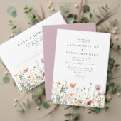 Watercolor Wildflower Wedding アクリル招待状 (この独立クリエイターのコレクションをカスタマイズ。テスト)