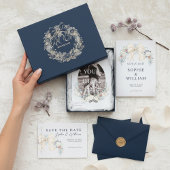 Winter Floral Wedding Details Enclosure Card エンクロージャーカード