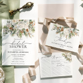 エバーグリーンエレガントウィンターブライダルシャワーありがとう カード