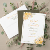 黄エレガント色とアイボリーバラ結婚ズ エンクロージャーカード (この独立クリエイターのコレクションをカスタマイズ。テスト)