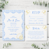 それはアモーレモンブルータイルアマルフィ結婚イタリア スクエアシール (この独立クリエイターのコレクションをカスタマイズ。)