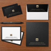 プロフェッショナルモノグラムのイニシャル ノートカード