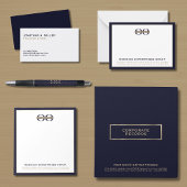 シンプルミニマル海軍ブルー 名刺