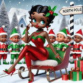 懐かしいサンタ ミディアムペーパーバッグ