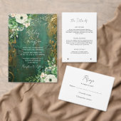 エメラルドグリーンエレガント差出人住所ラベル ラベル (この独立クリエイターのコレクションをカスタマイズ。)