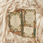 アールヌーボー結婚フローラお祝い エンクロージャーカード