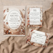 エンチャント秋の森のキツネ結婚ズ 招待状 (この独立クリエイターのコレクションをカスタマイズ。)