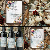 秋結婚式 スクエアペーパーコースター