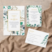 Eucalyptus Botanical Greenery Wedding Reception エンクロージャーカード (この独立クリエイターのコレクションをカスタマイズ。)