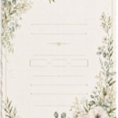 Wedding Invitation Elegant European Botanical 箔招待状