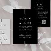 EVERLYモダンアールデコ白黒結婚ズ スタンダードカクテルナプキン