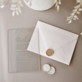 ミニマルエレガントスクリプトQRコー結婚ド 出欠カード