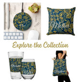 Golden Blue Elegance トートバッグ