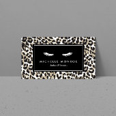 Leopardプリント付き睫毛アポイントメントカード 予約カード