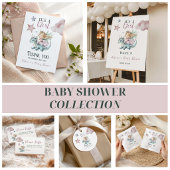 Fairytale Dreamy Dragon Pink Princess Baby Shower  ワインラベル