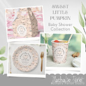 かわいい赤面ピンクリトルカボチャ赤ちゃんシャワー 缶バッジ