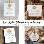 秋カボチャ緑おむつラッフルベビーシャワー エンクロージャーカード