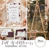 Fall Wildflowers Floral Wedding ギフトタグ