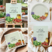 新鮮な農家市場地元で育った赤ちゃんシャワー スタンダードランチョンナプキン