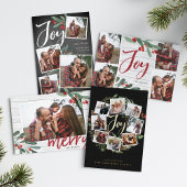 ファームハウスホリー |写真数々ののクリスマス 箔シーズンカード