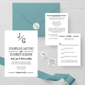 ファームハウスフォントウェディングRSVPカード 出欠カード