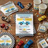 3歳の誕生日おめでとう Fast & Three レーシングカー トドラーTシャツ