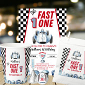 Fast One 1st birthday Boy Racing Car Treats  台座サイン