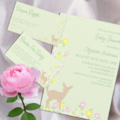 Fawn Floral Girl Baby Shower 紙コップ