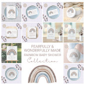 Christian Baby Shower Invitation Rainbow Theme 招待状