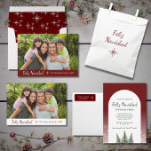 フェスティバルレッドスノーフレーククリスマスホリデー コーヒーマグカップ