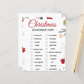 Christmas Scavenger Hunt Checklist Art ノートカード