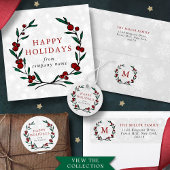 フェスティバルリースクリスマス ラウンドシール