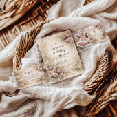 Fig Garden Floral 1st Birthday 招待状