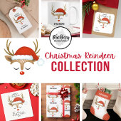 メリークリスマスキュートパーソナライズされたトナカイ スクエアシール