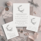 Fine Art Minimalist Botanical Wedding 招待状
