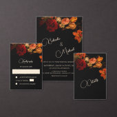 Fine Art Dark Moody Floral Wedding  Seating Chart テーブルナンバー (この独立クリエイターのコレクションをカスタマイズ。)