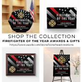 Firefighter of the Year Employee Logo Red Line コーヒーマグカップ