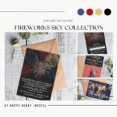 Fireworks Sky7月4日結婚の感謝 サンキューカード