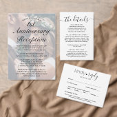 結婚1周年ウェディングレセプション写真コラージュ 招待状 (この独立クリエイターのコレクションをカスタマイズ。)