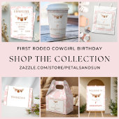 Pink Cowgirl Western Rodeo Birthday Welcome 横断幕