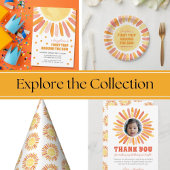 Boho First Trip のまわりに the Sun 1st Birthdayパーティー ペーパープレート