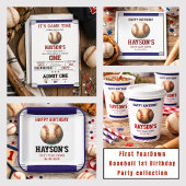 First Year Down Baseball 1st Birthday Party パーティーハット