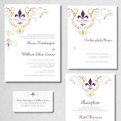 (紋章の)フラ・ダ・リ披露宴カード エンクロージャーカード