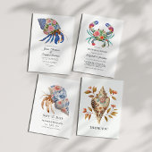 Floral Seashell Coastal Nautical Beach Wedding ラウンドシール