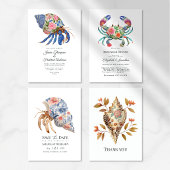 Coastal Nautical Beach Wedding Program ハンドファン