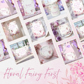 Floral Fairy First Birthday Personalised Paper Cup 紙コップ