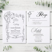 Formal Elegant Enclosure Card Details エンクロージャーカード (この独立クリエイターのコレクションをカスタマイズ。)