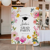 Personalized Floral Graduation Party Decor ペーパープレート
