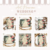 フローラグリーン結婚金ゴールドアールヌーボー サンキューカード