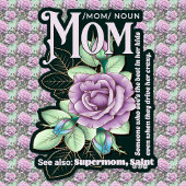 フローラMom定義オールオーバープリントプリント 楕円形シール